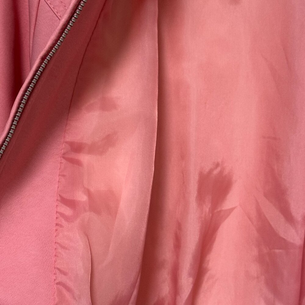 Pink Alfani vegetarian leather jacket, NWT, size: L - Picture 4 of 8